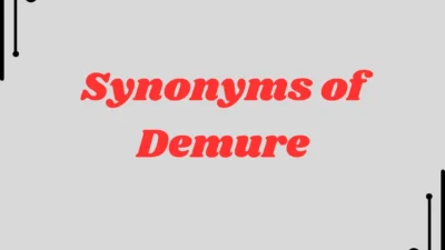 Synonyms of Demure in text