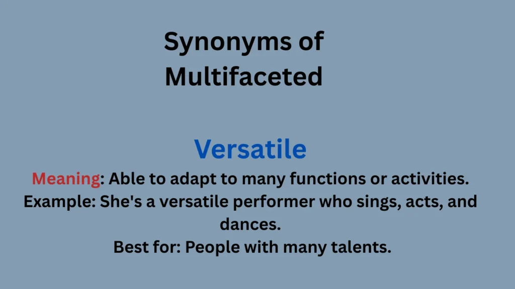 Synonyms of Multifaceted