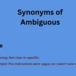 Synonyms of Ambiguous