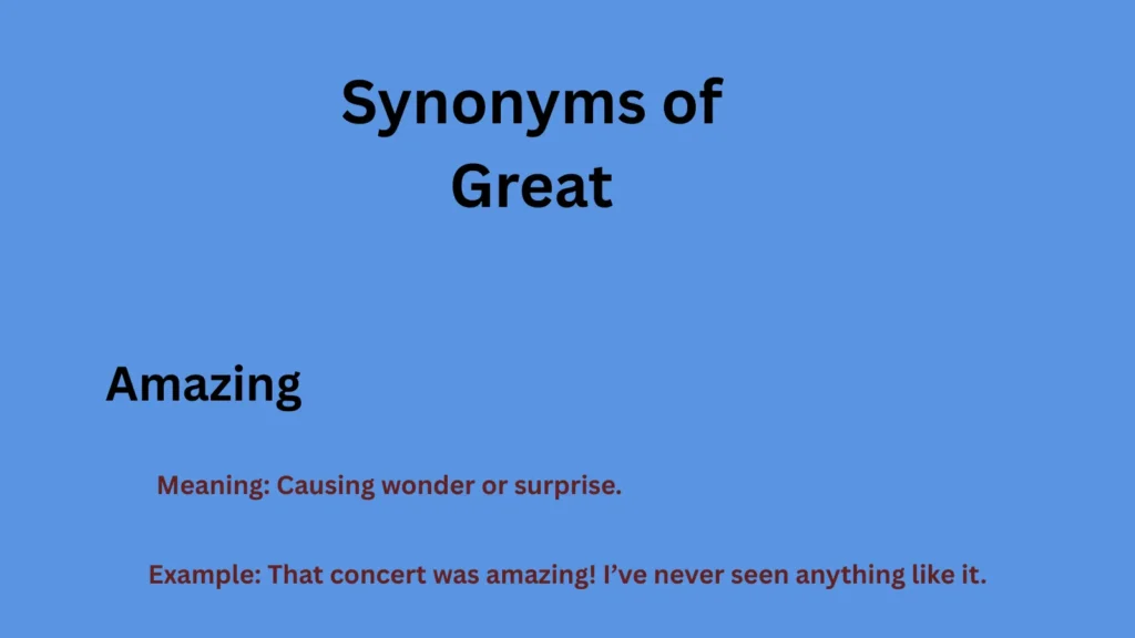 Synonyms of Great