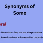 Synonyms of Some in Text