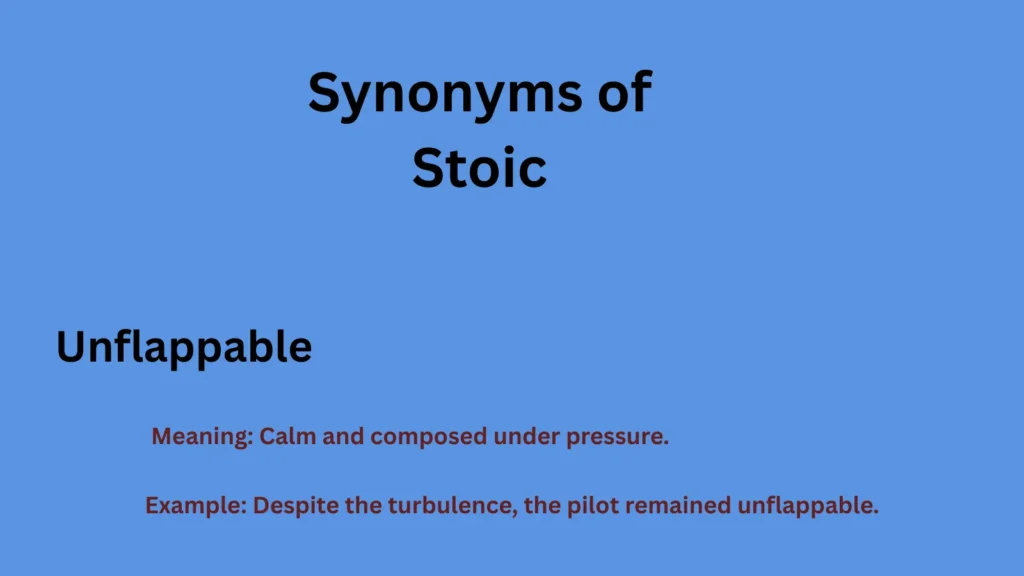 Synonyms of Stoic