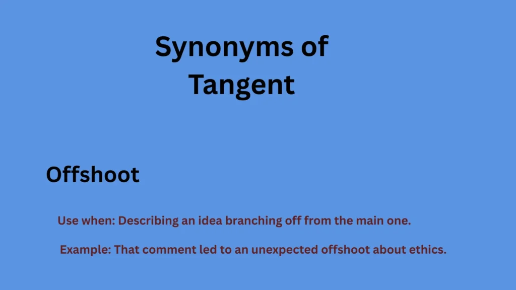 Synonyms of Tangent