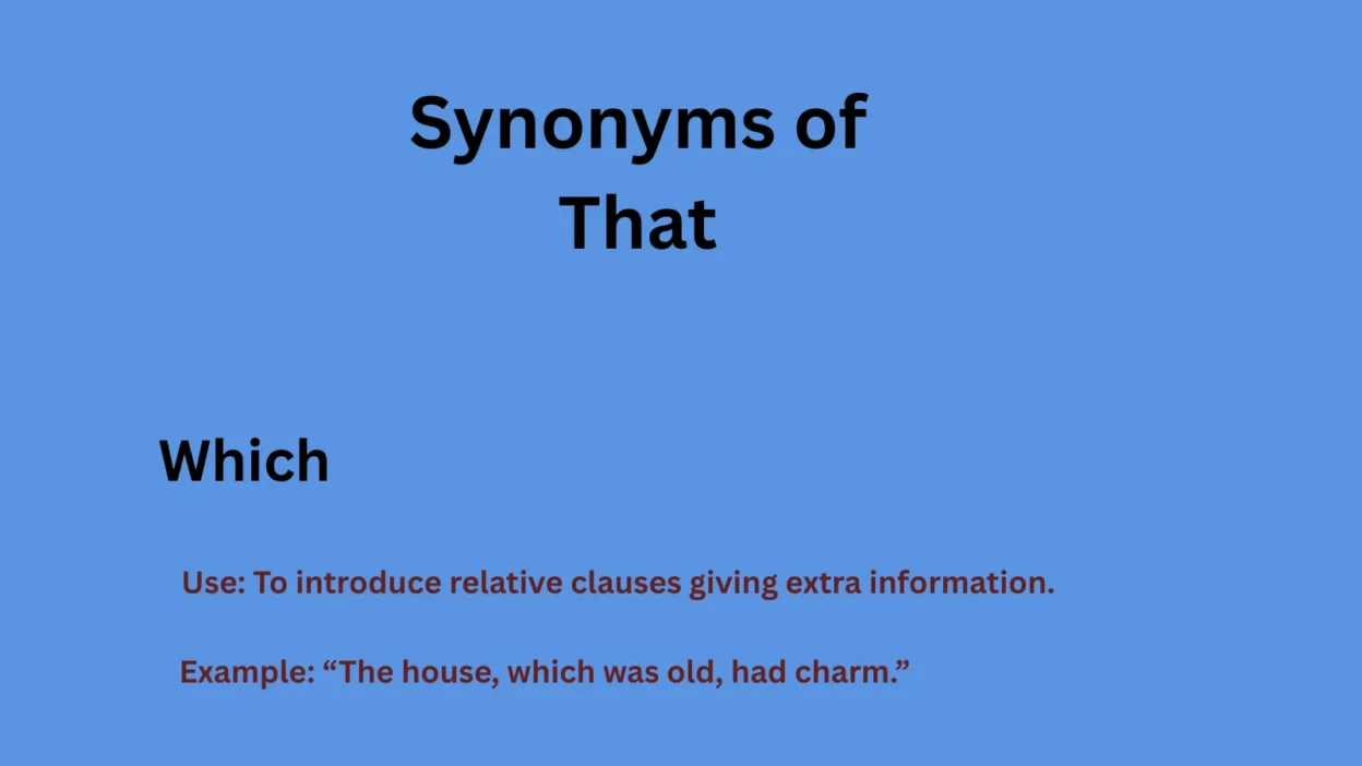 Synonyms of That