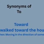 Synonyms of To in Text