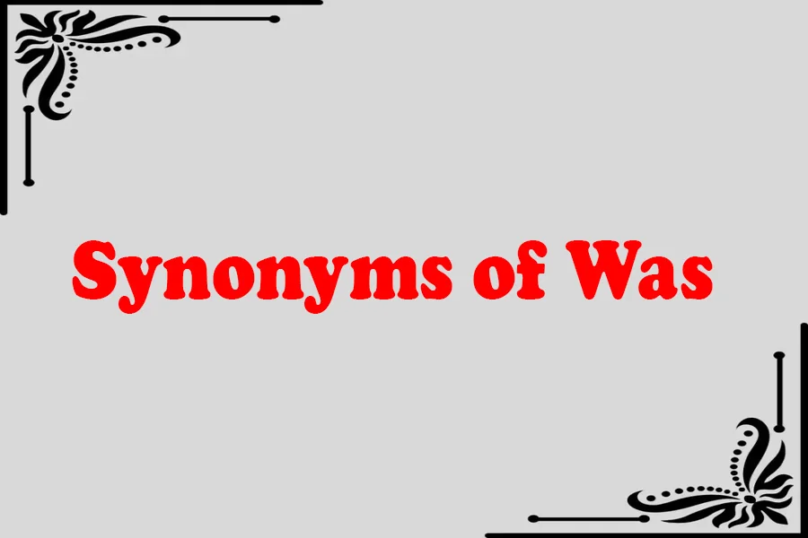 Synonyms of Was