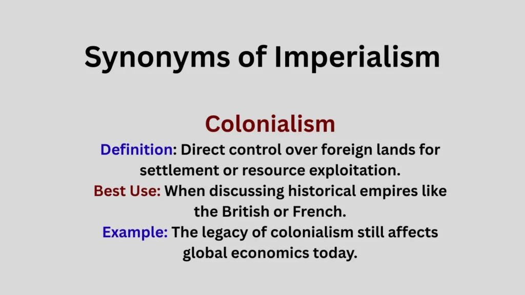 Synonyms of Imperialism