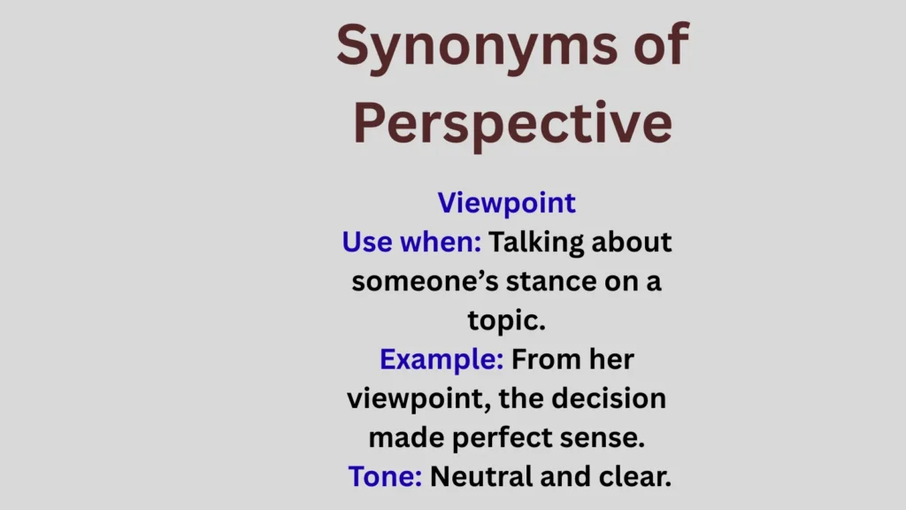 Synonyms of perspective explained