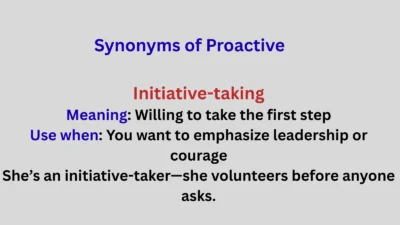 Synonyms of Proactive