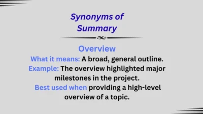 Best Synonyms of Summary Explained