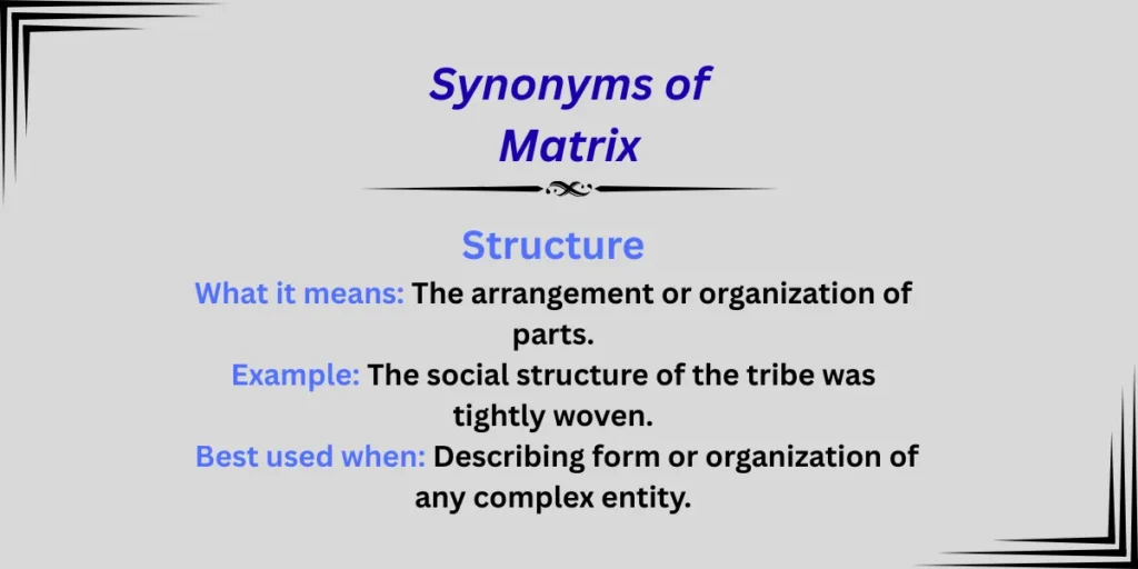 Synonyms of Matrix: Tips, Examples, and Best Uses