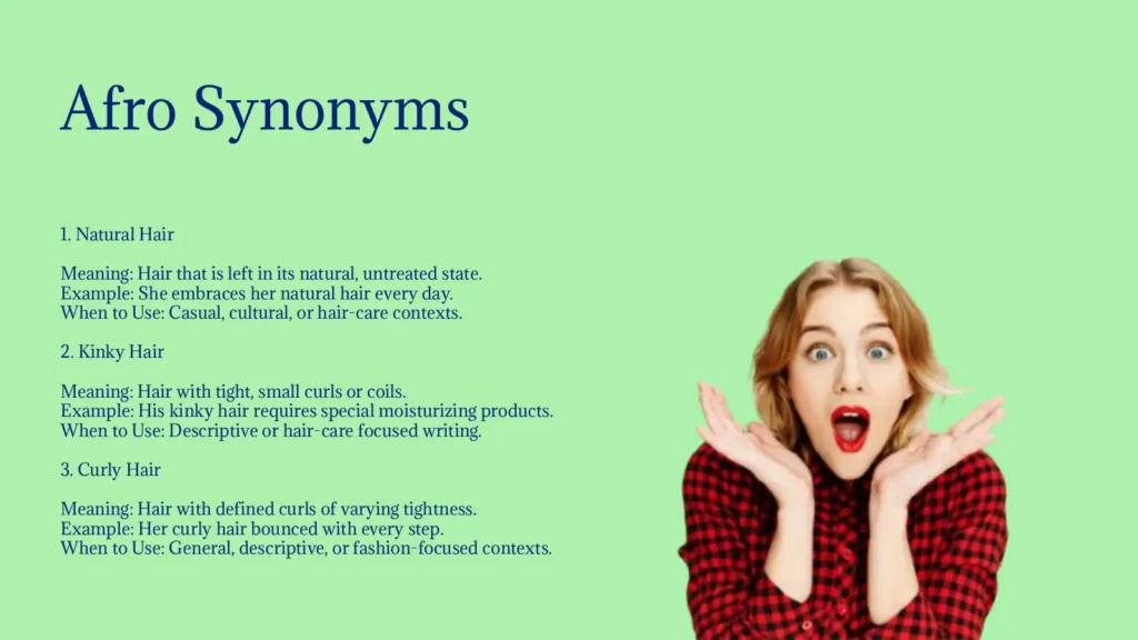 Afro Synonyms That Celebrate Natural Hair Style