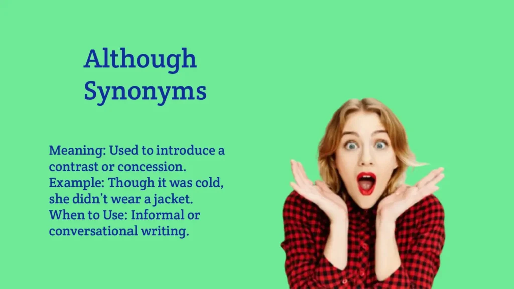 Although Synonyms to Strengthen Your Sentences Instantly