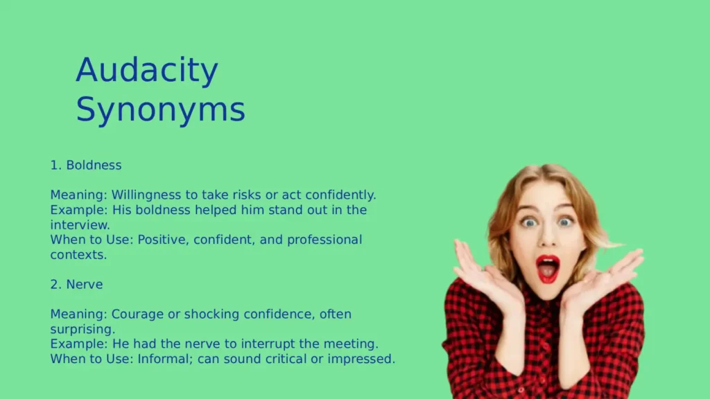 Audacity Synonyms That Instantly Elevate Your Writing