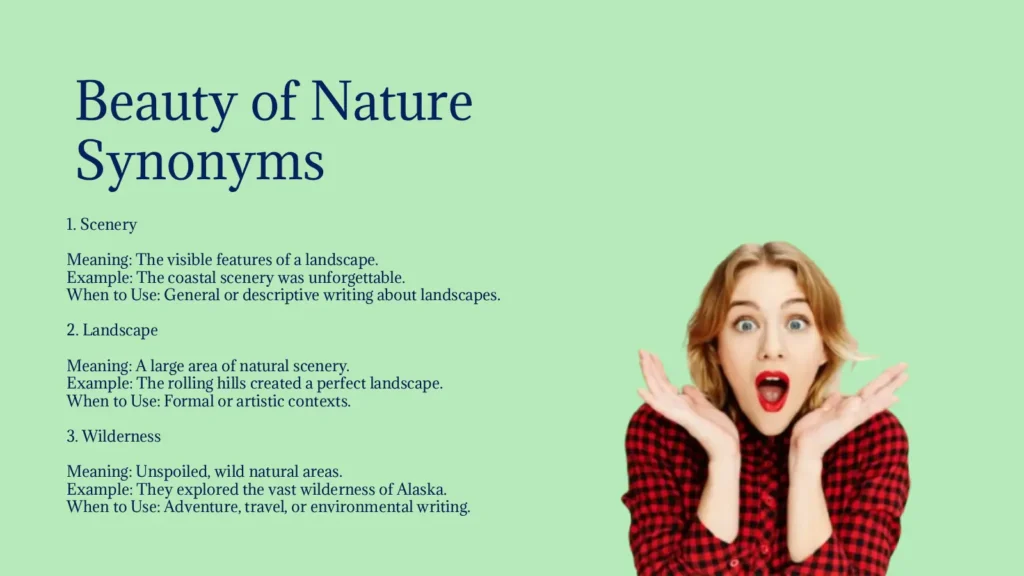 Beauty of Nature Synonyms That Inspire Wonder