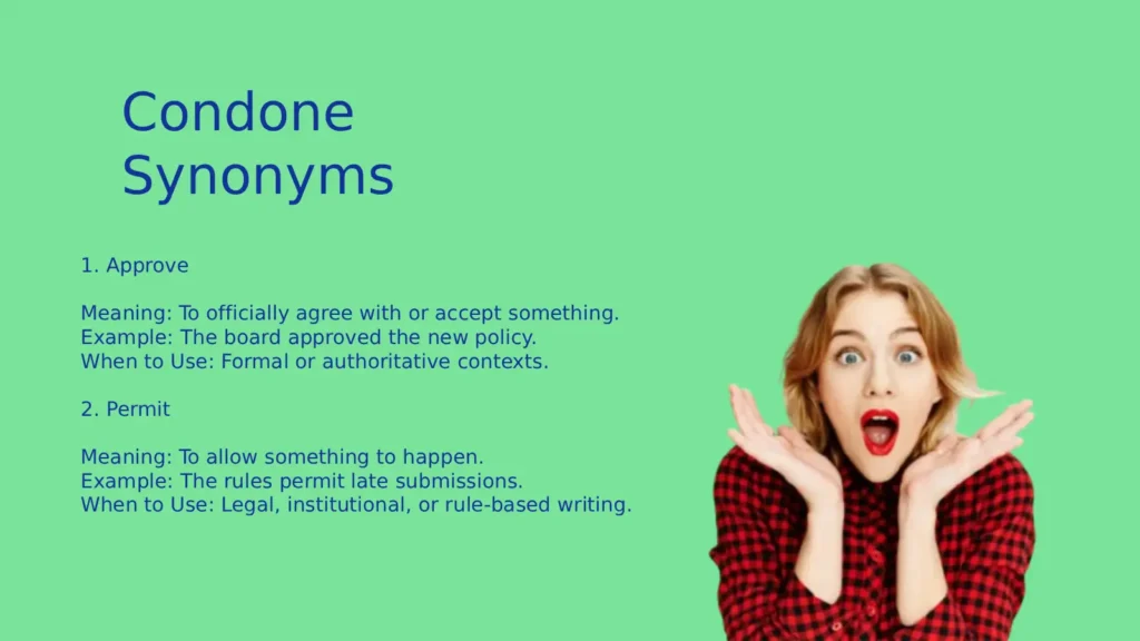 Condone Synonyms: Words That Share Similar Meaning