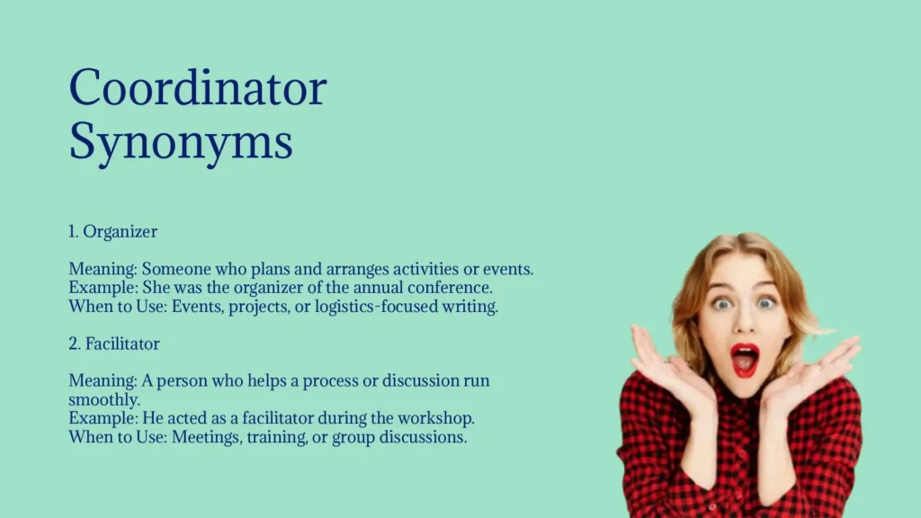 Coordinator Synonyms That Streamline Your Writing Power