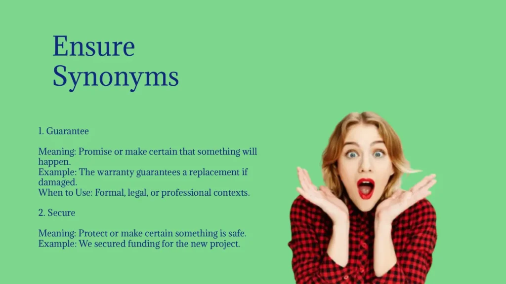Ensure Synonyms That Guarantee Success Every Time