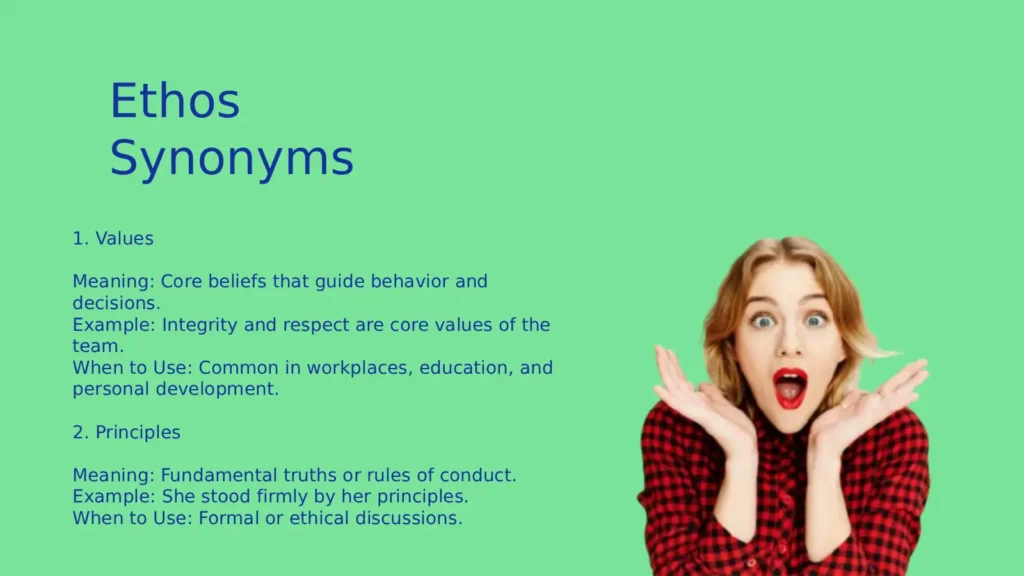 Ethos Synonyms: Words That Capture Similar Meaning
