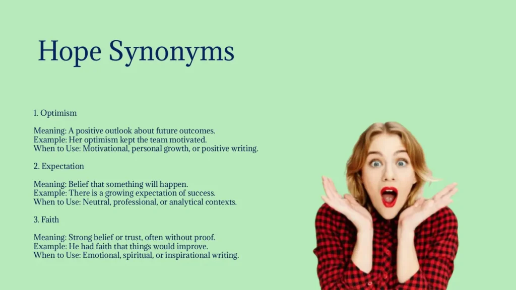 Hope Synonyms That Inspire Optimism And Positivity