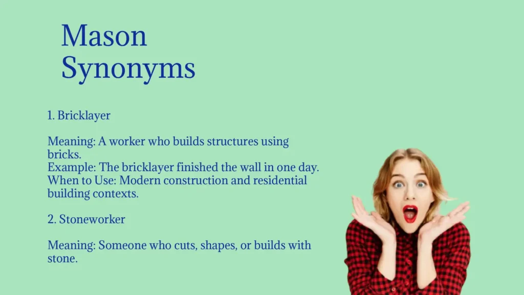 Mason Synonyms That Instantly Elevate Your Writing