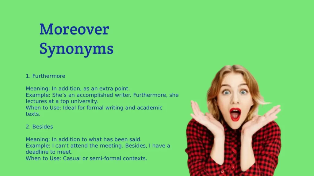 Moreover Synonyms That Strengthen Your Writing Instantly
