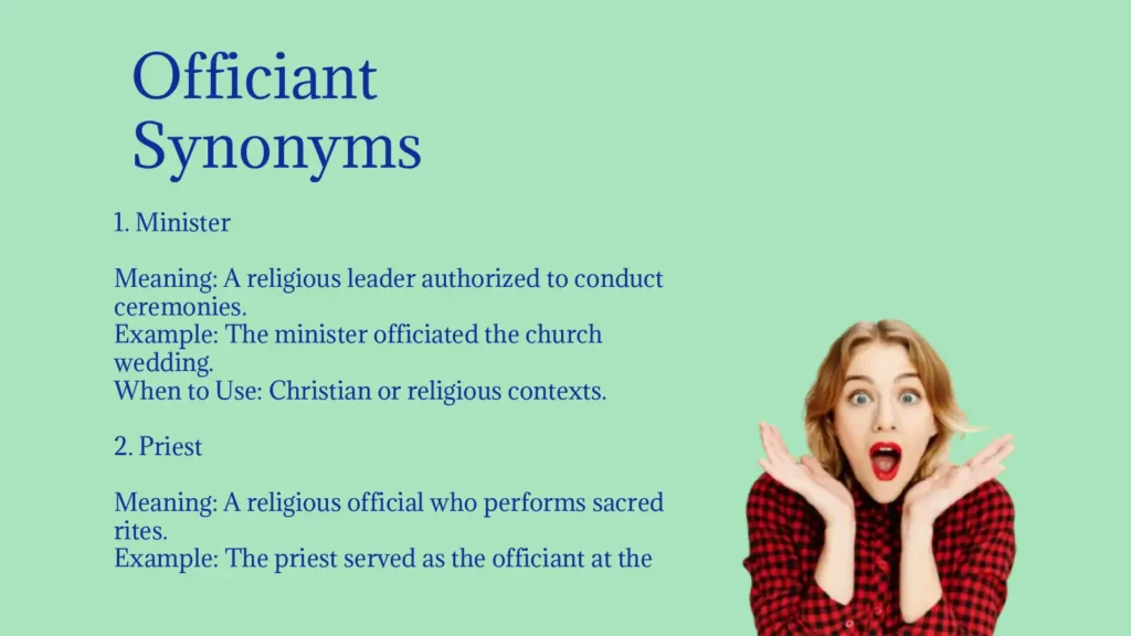Officiant Synonyms That Instantly Elevate Your Writing