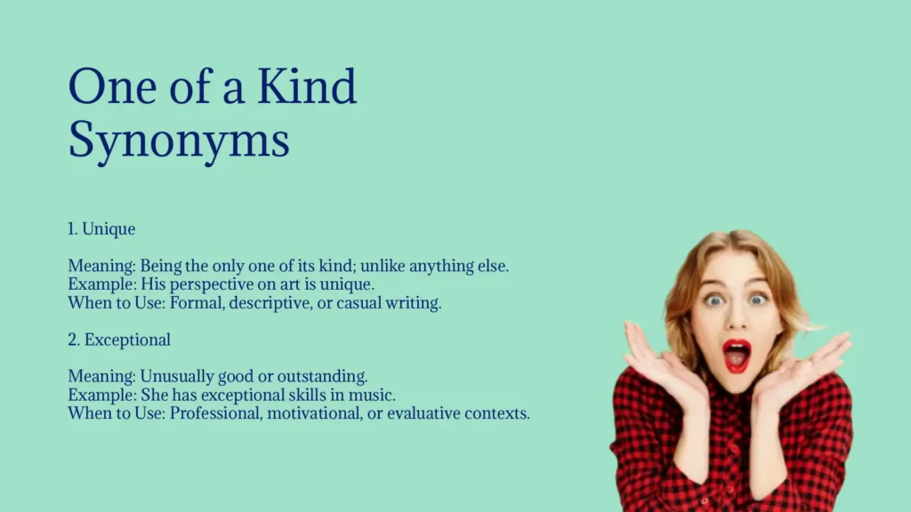 One of a Kind Synonyms That Impress