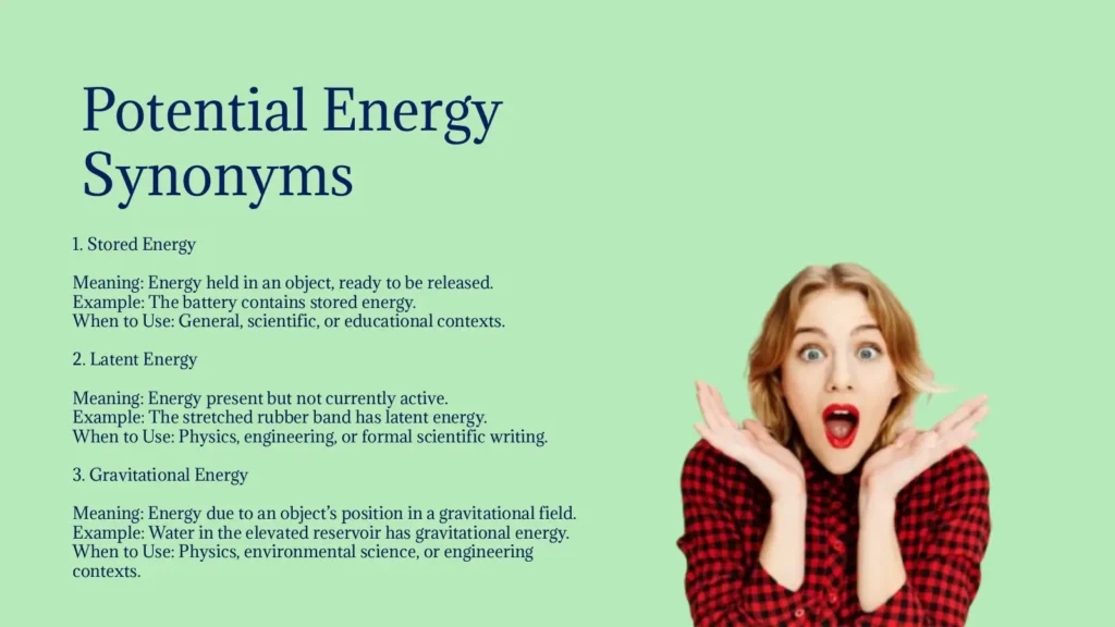 Potential Energy Synonyms That Power Clear Writing