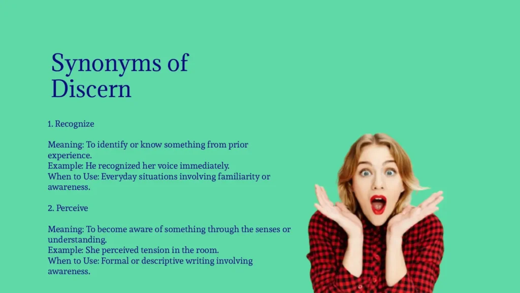 Synonyms of Discern That Sharpen Your Insight