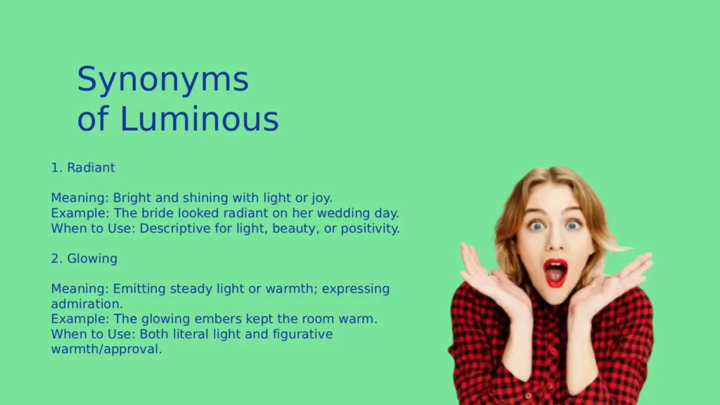 Synonyms of Luminous That Brighten Your Writing
