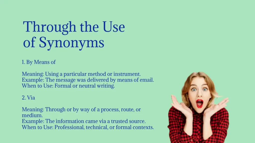 Through the Use of Synonyms