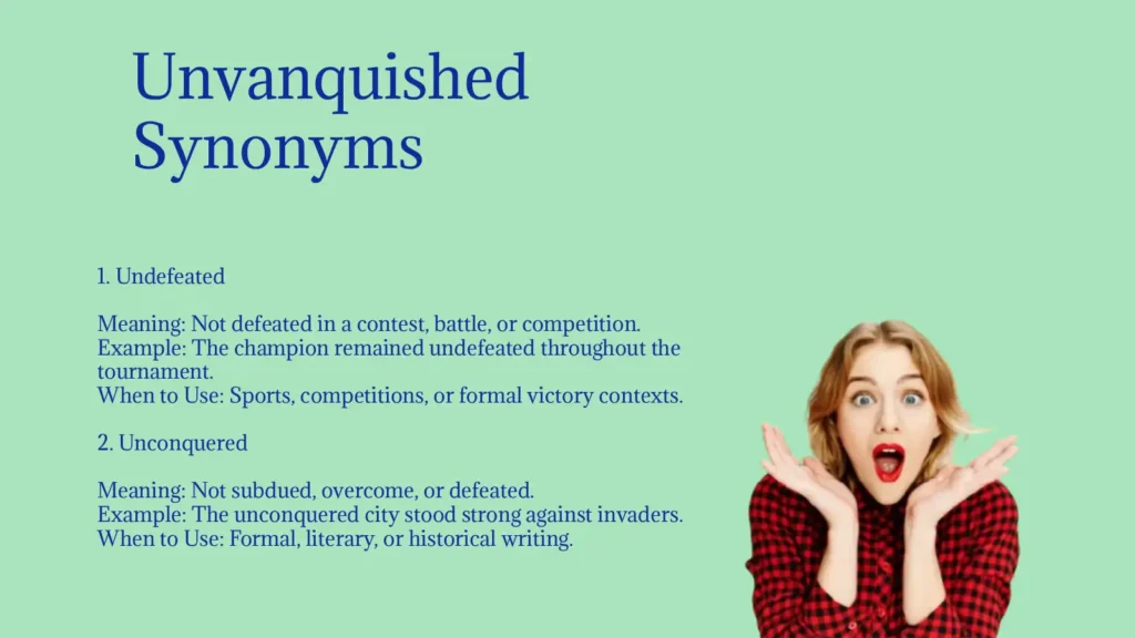 Unvanquished Synonyms That Convey Strength