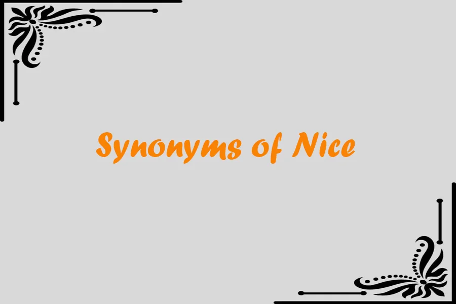 Synonyms of Nice